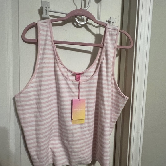 Stoney Clover Striped pink and white tank- Size 2X- NWT - Picture 2 of 4